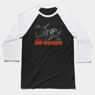 UH-1H Iroquois Huey Helicopter Baseball T-Shirt